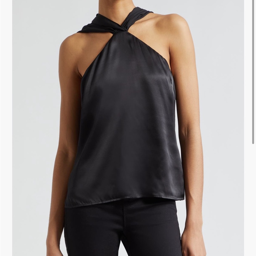 L’Agence riviera shoulder cape silk tank size S